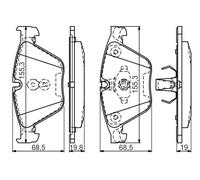 BOSCH 0 986 494 549 Kit pastiglie freno, Freno a disco per BMW