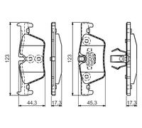 BOSCH 0 986 494 554 Kit pastiglie freno, Freno a disco per BMW