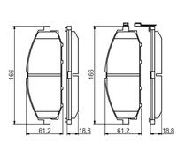BOSCH 0 986 494 560 Kit pastiglie freno, Freno a disco per NISSAN