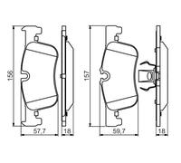 BOSCH 0 986 494 561 Kit pastiglie freno, Freno a disco per BMW