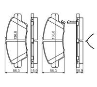 BOSCH 0 986 494 562 Kit pastiglie freno, Freno a disco per HONDA