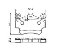 BOSCH 0 986 494 567 Kit pastiglie freno, Freno a disco per PORSCHE