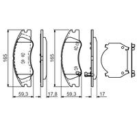 BOSCH 0 986 494 577 Kit pastiglie freno, Freno a disco per KIA
