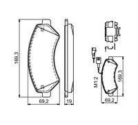 BOSCH 0 986 494 580 Kit pastiglie freno, Freno a disco per CITROËN,FIAT