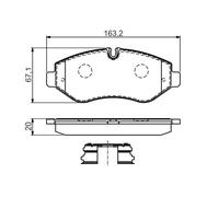 BOSCH 0 986 494 582 Kit pastiglie freno, Freno a disco per IVECO