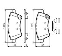 BOSCH 0 986 494 584 Kit pastiglie freno, Freno a disco per FIAT,SUZUKI