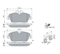 BOSCH Pastiglie Freni 0 986 494 588 Kit Pastiglie Freni,Kit Pasticche Freni BMW,MINI,1 Hatchback (E87),1 Hatchback (E81),2 Active Tourer (F45)