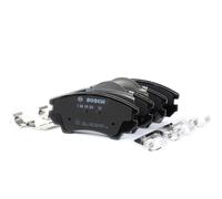 Bosch BP1187 - Pastiglie Freni Auto, Asse Anteriore - Qualità Bosch - Riduzione del Rumore e della Polvere - Certificazione ECE-R90 - Senza Rame - 1 Confezione da 4 Pastiglie - Con Accessori