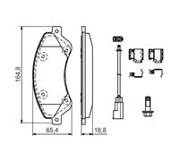 Set di pastiglie freno BOSCH 0 986 494 613, anteriore