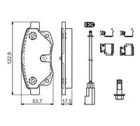 Set di pastiglie freno BOSCH 0 986 494 614, posteriore