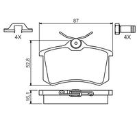 BOSCH 0 986 494 621 Kit pastiglie freno, Freno a disco per AUDI,CITROËN,CUPRA,DS