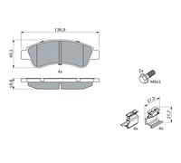 BOSCH Pastiglie Freni 0 986 494 623 Kit Pastiglie Freni,Kit Pasticche Freni PEUGEOT,CITROËN,DS,207 (WA_, WC_),206 2 volumi /Coda spiovente (2A/C)