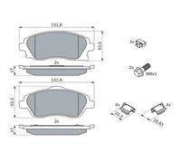 BOSCH 0 986 494 625 Kit pastiglie freno, Freno a disco per OPEL,VAUXHALL