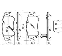 Set di pastiglie freno BOSCH 0 986 494 630, fronte