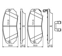 Set di pastiglie freno BOSCH 0 986 494 632, fronte