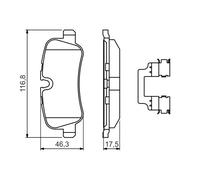BOSCH 0 986 494 636 Kit pastiglie freno, Freno a disco per LAND ROVER