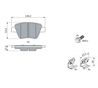 BOSCH 0 986 494 643 Kit pastiglie freno, Freno a disco per AUDI,PROTON,SEAT,SKOD