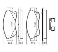 BOSCH 0 986 494 644 Kit pastiglie freno, Freno a disco per CHEVROLET,OPEL,VAUXHA