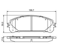 BOSCH 0 986 494 686 Kit pastiglie freno, Freno a disco per LEXUS,TOYOTA,TOYOTA (