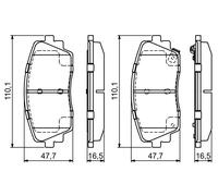 BOSCH 0 986 494 688 Kit pastiglie freno, Freno a disco per KIA