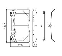 BOSCH Pastiglie Freni 0 986 494 694 Kit Pastiglie Freni,Kit Pasticche Freni AUDI,PORSCHE,Q5 (8RB),A6 Avant (4G5, 4GD, C7),A6 Sedan (4G2, 4GC, C7)