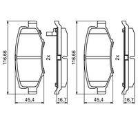 BOSCH 0 986 494 706 Kit pastiglie freno, Freno a disco per DODGE,JEEP