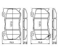 BOSCH 0 986 494 707 Kit pastiglie freno, Freno a disco per INFINITI,NISSAN