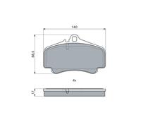 BOSCH 0 986 494 710 Kit pastiglie freno, Freno a disco per PORSCHE