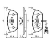 Set di pastiglie freno BOSCH 0 986 494 721, anteriore