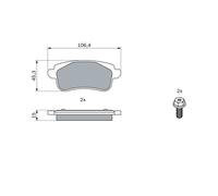 BOSCH 0 986 494 723 Kit pastiglie freno, Freno a disco per RENAULT
