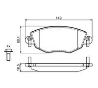 BOSCH 0 986 494 724 Kit pastiglie freno, Freno a disco per FORD,JAGUAR