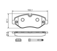 BOSCH 0 986 494 728 Kit pastiglie freno, Freno a disco per MERCEDES-BENZ,VW