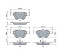 BOSCH 0 986 494 729 Kit pastiglie freno, Freno a disco per MERCEDES-BENZ