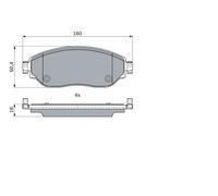 BOSCH 0 986 494 741 Kit pastiglie freno, Freno a disco per NISSAN,OPEL,VAUXHALL