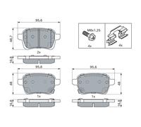 BOSCH 0 986 494 747 Kit pastiglie freno, Freno a disco per OPEL,VAUXHALL