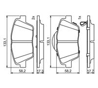 BOSCH 0 986 494 755 Kit pastiglie freno, Freno a disco per HYUNDAI,KIA