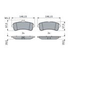 BOSCH 0 986 494 764 Kit pastiglie freno, Freno a disco per MERCEDES-BENZ