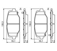 BOSCH 0 986 494 767 Kit pastiglie freno, Freno a disco per FIAT,LANCIA