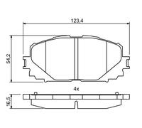 BOSCH 0 986 494 770 Kit pastiglie freno, Freno a disco per TOYOTA