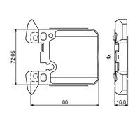BOSCH 0 986 494 774 Kit pastiglie freno, Freno a disco per BMW