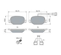 BOSCH 0 986 494 776 Kit pastiglie freno, Freno a disco per ALFA ROMEO