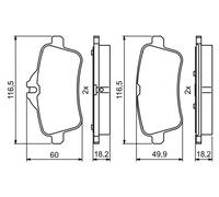 BOSCH 0 986 494 783 Kit pastiglie freno, Freno a disco per MERCEDES-BENZ