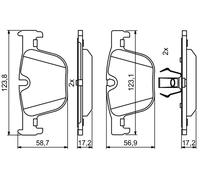BOSCH 0 986 494 786 Kit pastiglie freno, Freno a disco per BMW
