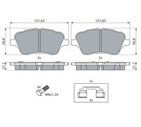 Set di pastiglie freno BOSCH 0 986 494 792, anteriore