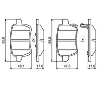 BOSCH 0 986 494 802 Kit pastiglie freno, Freno a disco per FIAT