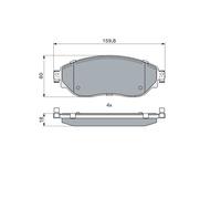BOSCH 0 986 494 817 Kit pastiglie freno, Freno a disco per FIAT,RENAULT