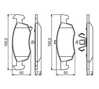 BOSCH 0 986 494 824 Kit pastiglie freno, Freno a disco per OPEL,VAUXHALL