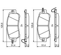 BOSCH 0 986 494 832 Kit pastiglie freno, Freno a disco per MAZDA
