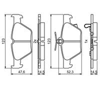 BOSCH 0 986 494 836 Kit pastiglie freno, Freno a disco per SUBARU