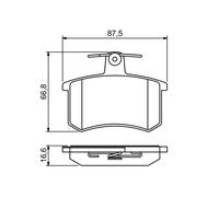 BOSCH 0 986 494 846 Kit pastiglie freno, Freno a disco per ALFA ROMEO
